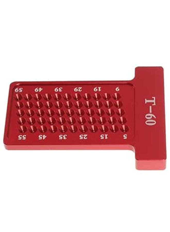 T Type Woodworking Scriber Aluminum Alloy Ruler Red Hole Positioning Gauge Carpenter Tool - Image 1