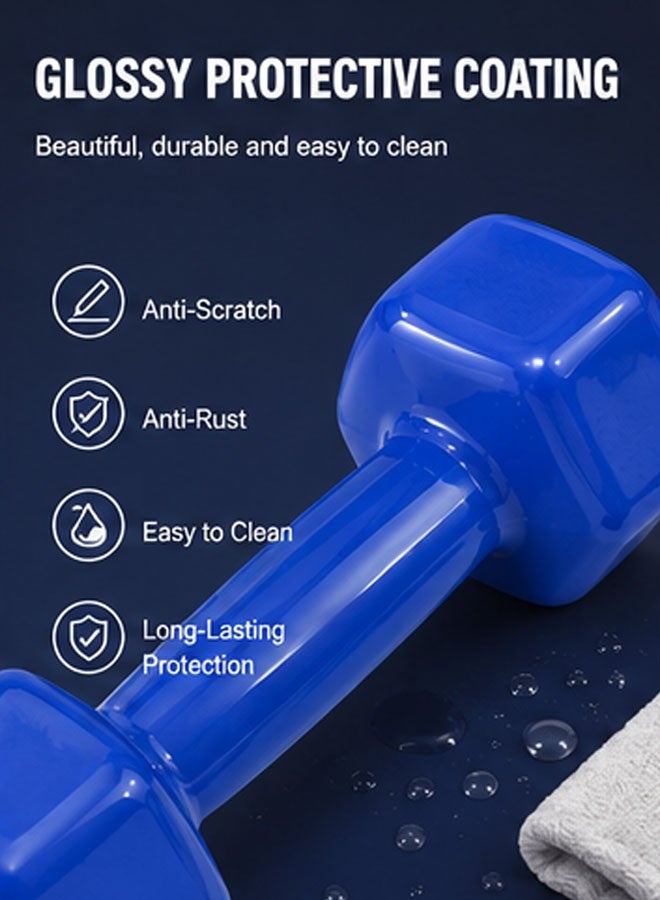 ULHYC Weightlifting dumbbell made of vinyl, 4 kg, consisting of two pieces - Image 4