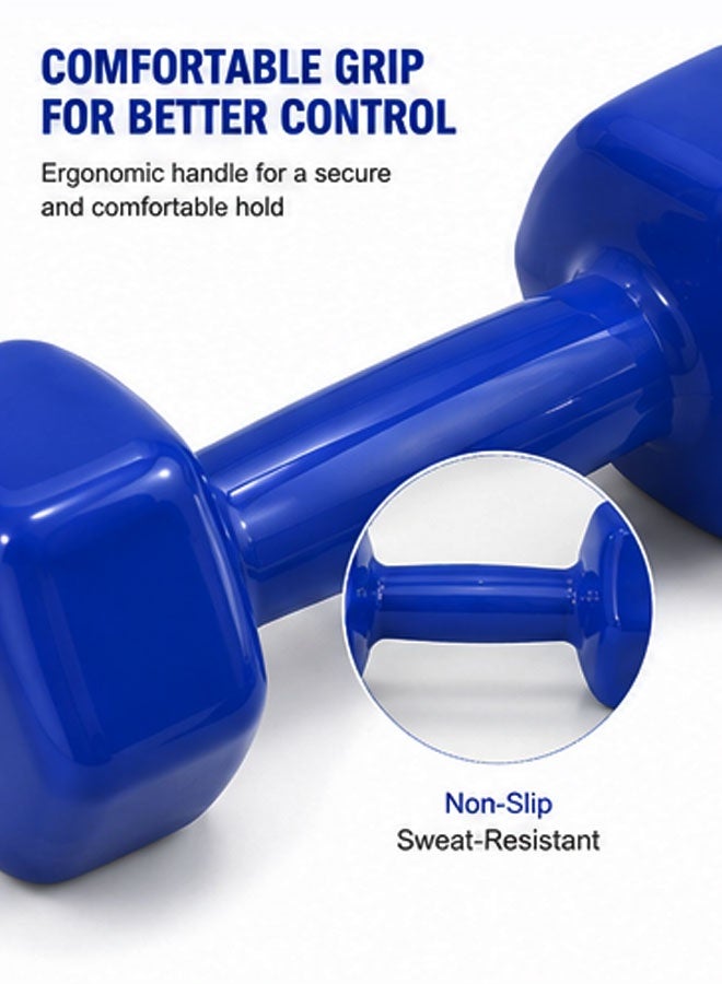 ULHYC Weightlifting dumbbell made of vinyl, 4 kg, consisting of two pieces - Image 5