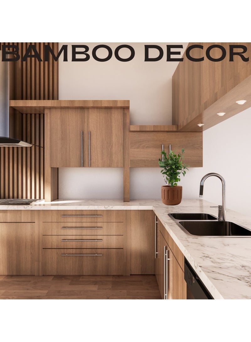 Bamboo Decor | Contemporary Pot For Plants _ Boho Style Cement Planter _ Natural Earth Color _Suitable For Indoor and Outdoor (Brown) - Image 5