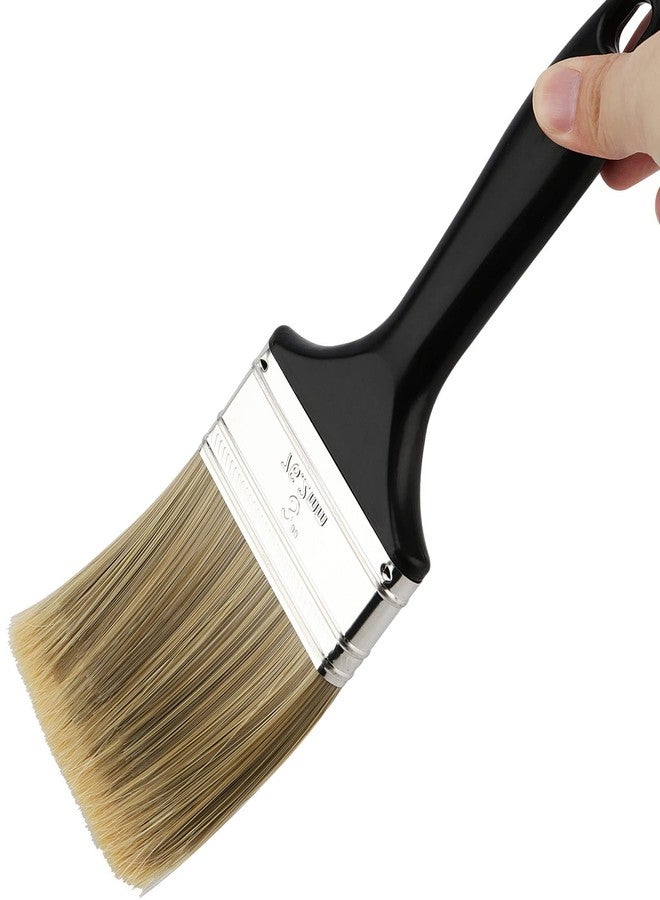 MANCHAP 15 Pack 3 Inch Paint Brushes, Plastic Handle Paint Brushes with Polyester Bristle, Multi Purpose Paint Brushes for Acrylic Painting, Staining, Varnishing and Wall Trimming - Image 3