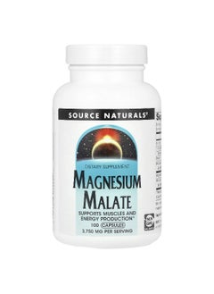 Source Naturals Source Naturals, Magnesium Malate, 3,750 mg, 100 Capsules (625 mg per Capsule)  - Image 1
