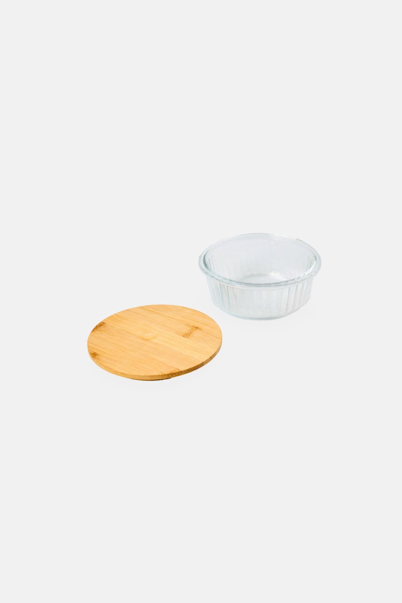 Alta Glass Food Container With Bamboo Lid 400 ml, Transparent - Image 2