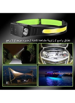 General LED Headlamp, Rechargeable head lamp, Super Bright Headlight Flashlight with Motion Sensor, 6 Modes, 230°Wide Beam, IPX4 Waterproof for Camping, Cycling, Running, with Storage Bag  - Image 3