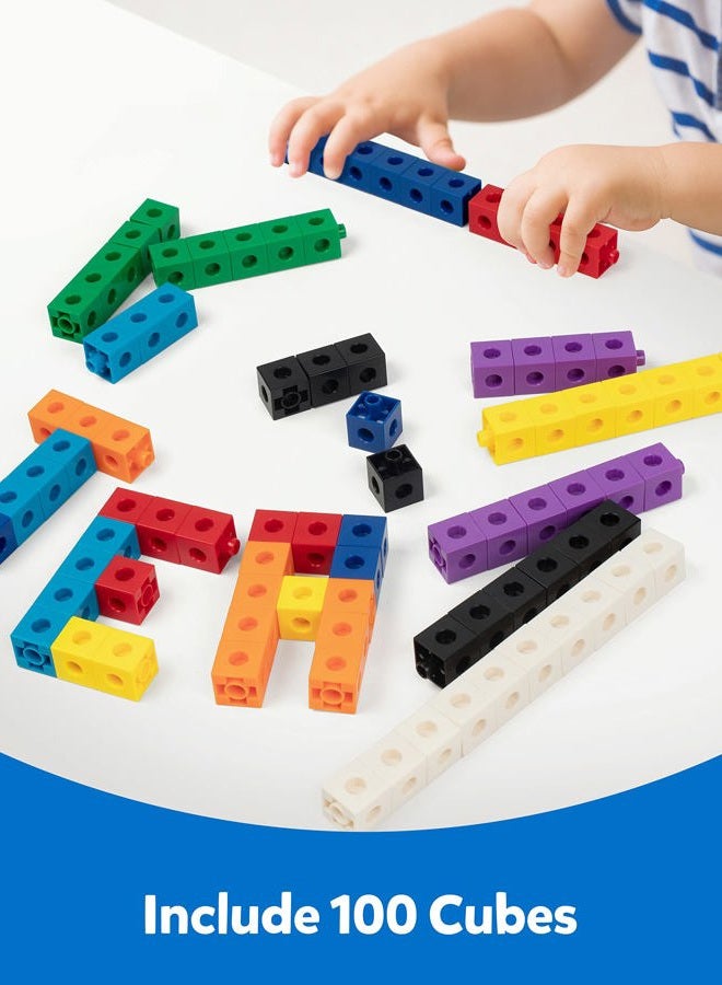 Coogam Math Cubes, Manipulatives Number Counting Blocks with Activity Snap Linking Cube Math Construction Toy Gift for Preschool Kindergarten Learning - Image 2