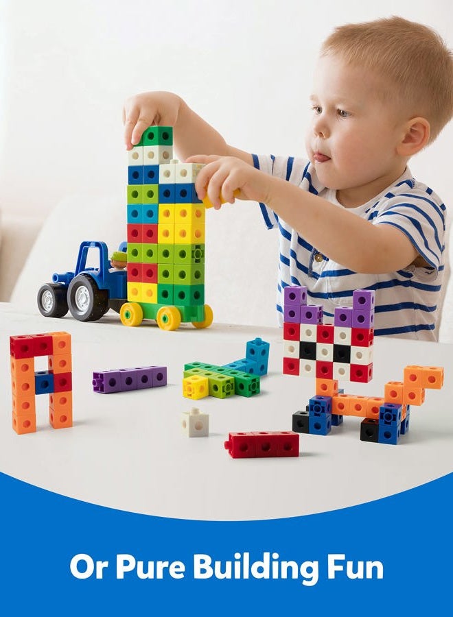 Coogam Math Cubes, Manipulatives Number Counting Blocks with Activity Snap Linking Cube Math Construction Toy Gift for Preschool Kindergarten Learning - Image 4
