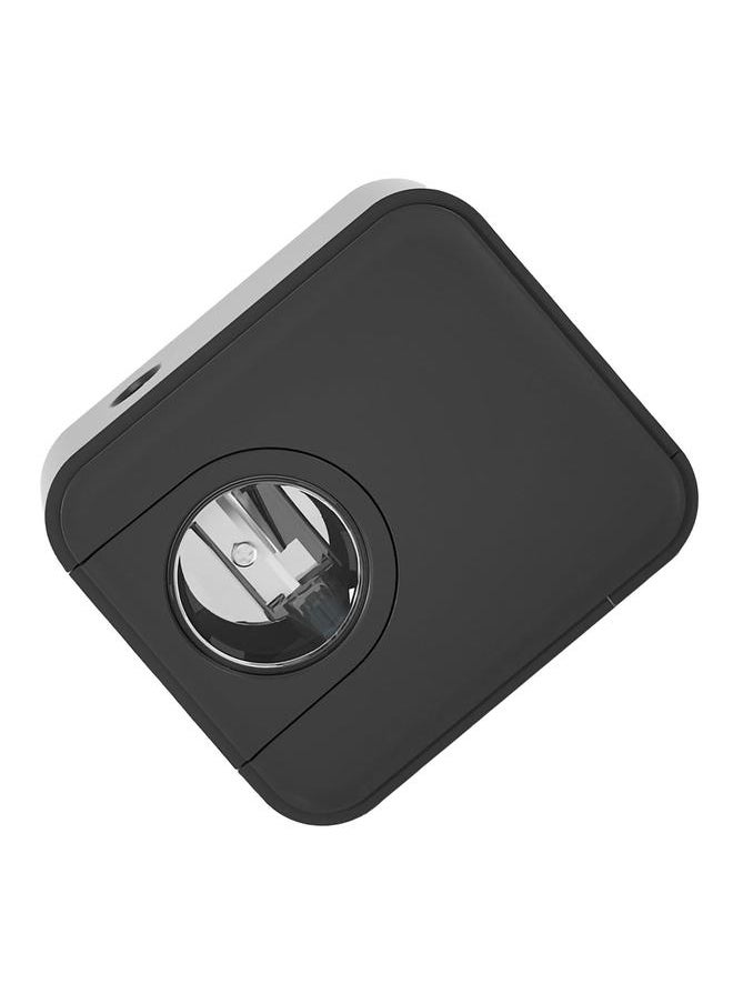 Thoraya - Electric Pencil Sharpener Small Portable Battery Powered Pen Sharpening Tool Student Stationery Camera Shape Black - Image 1