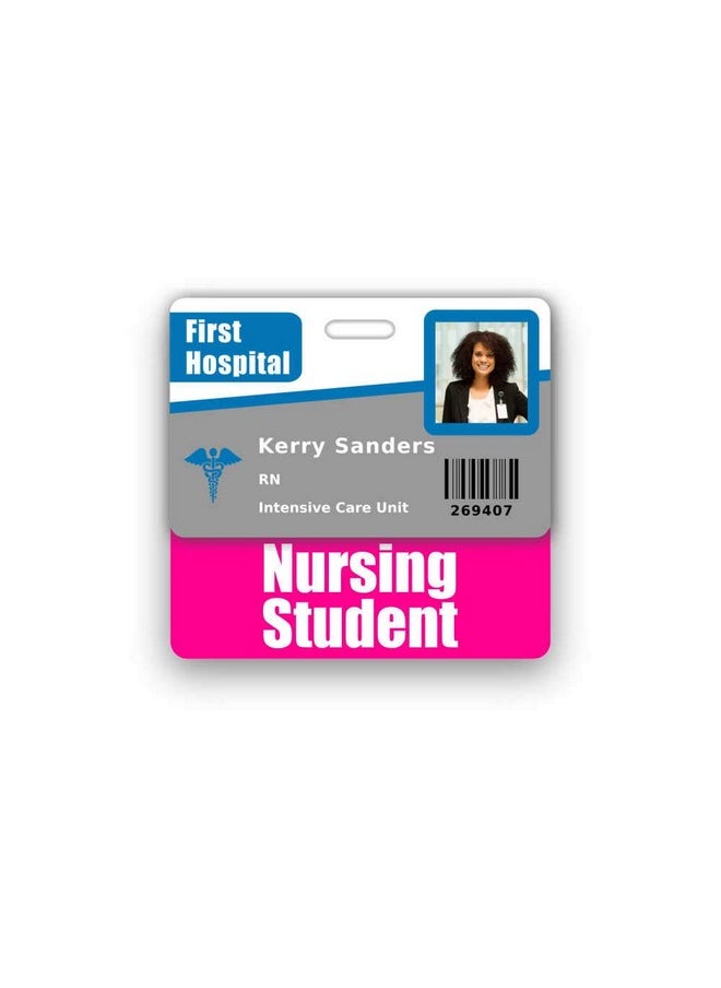 Scrubs and Stuff LLC - Nursing Student Badge Buddy Horizontal W/Height & Weight Conversion Charts (Standard Pink) - Image 1