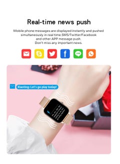 AROAQ Smart Watch, Pink Waterproof Fitness Tracker Watch, Bluetooth Calls Digital Smartwatch, Large Display Wristwatch Watches For Men And Womwn  - Image 3
