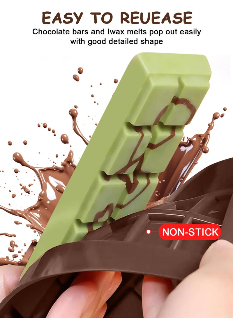HomarKet 3 Pack Chocolate Bar Mold,Non-Stick Chocolate Molds, 100% Food Grade Silicone Deep Mold for Dubai Pistachio Rod, Candy, Snacks, Knafeh Pistachio Rod and More  - Image 4