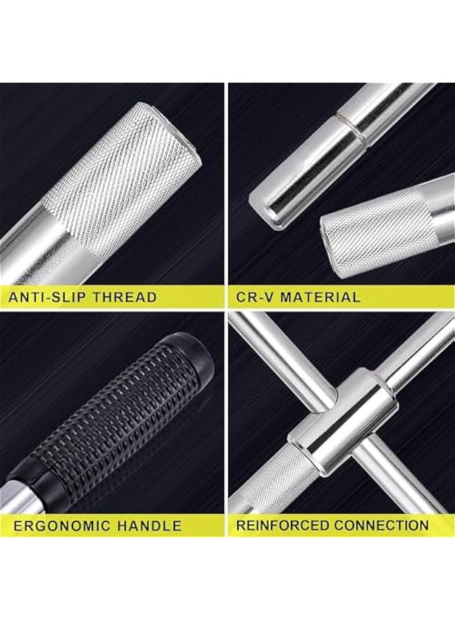 HOOKOR 25 Universal Extended Lug Wrench, 4 Way Tire Iron Nut Wrench Set with Oxford Storage Bag and Standard Sockets (17mm/19mm,21mm/23mm) for Heavy Duty Cross Wheel Wrench, Lug Nut Removal Tool - Image 4