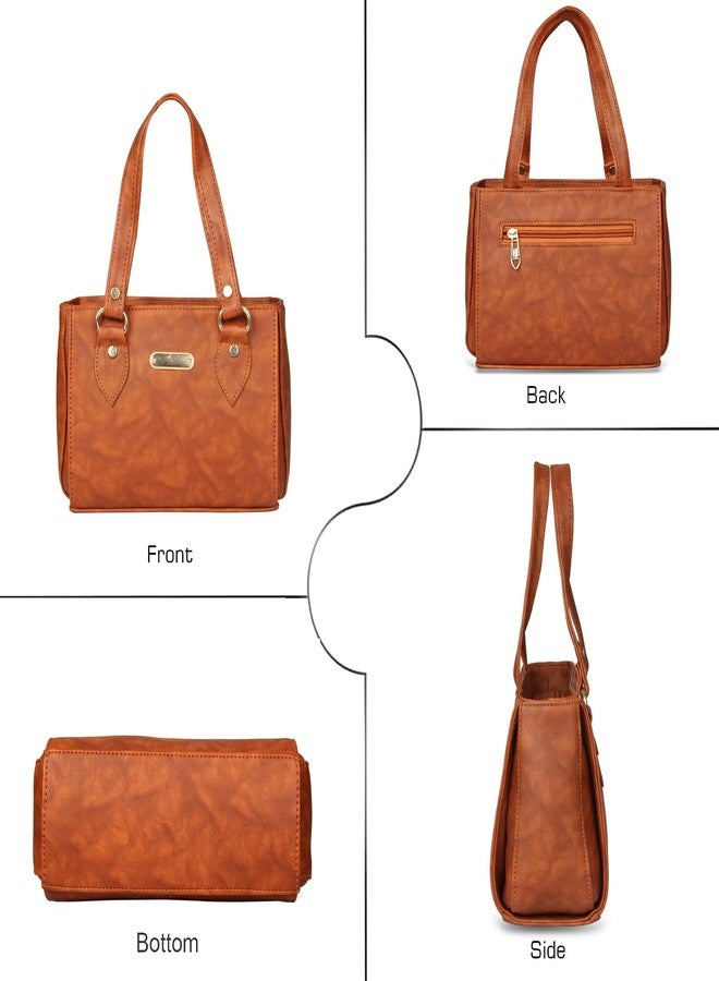 WORLD STAR PU Handbag for Womens | Beige - Image 2