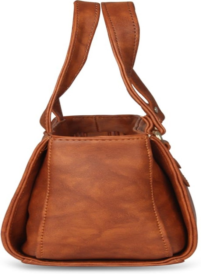 WORLD STAR PU Handbag for Womens | Beige - Image 4