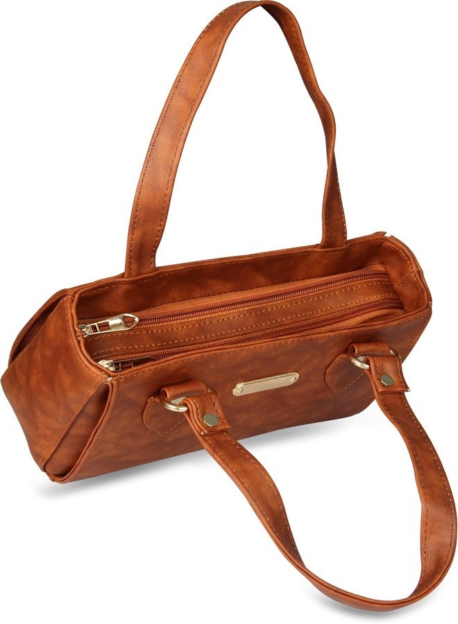 WORLD STAR PU Handbag for Womens | Beige - Image 1