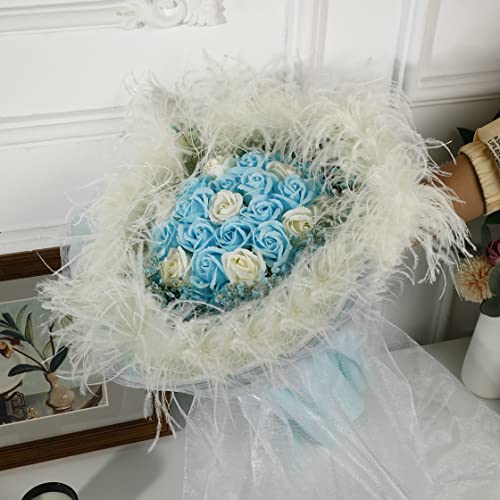 Soarer Beige Ostrich Feather Boas – 2yards 3ply Long Boas for Party, DIY Production, Clothing Decoration(Beige) - Image 5