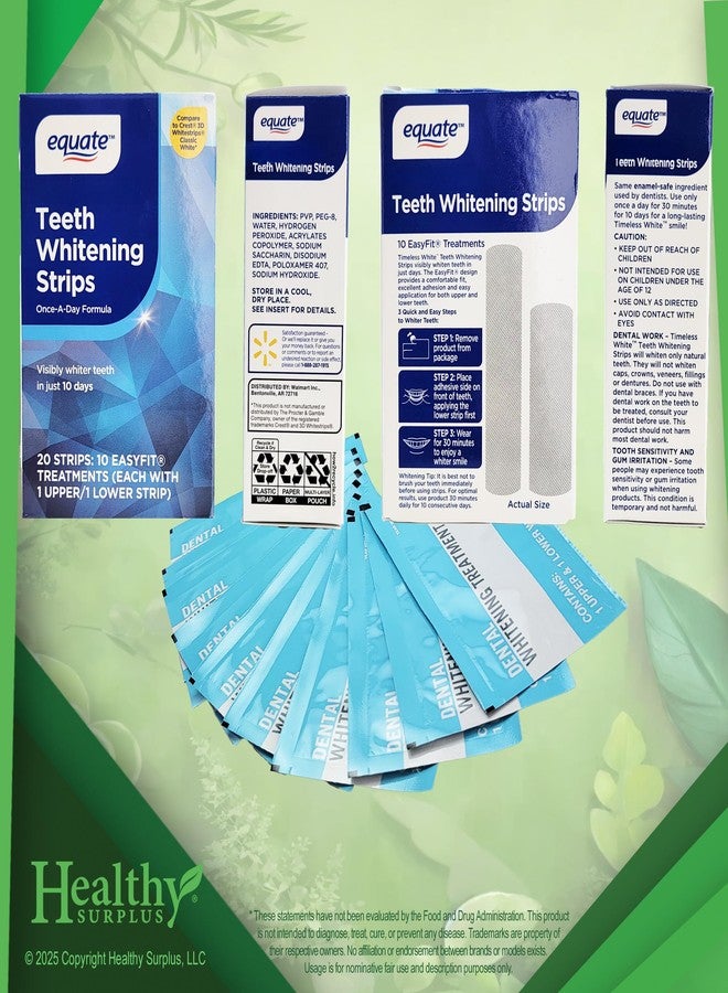 Quist Dental Teeth Whitening Strips 10 Easyfit Treatments (1 Upper/1 Lower Strip for 20 Total Strips) - Image 2