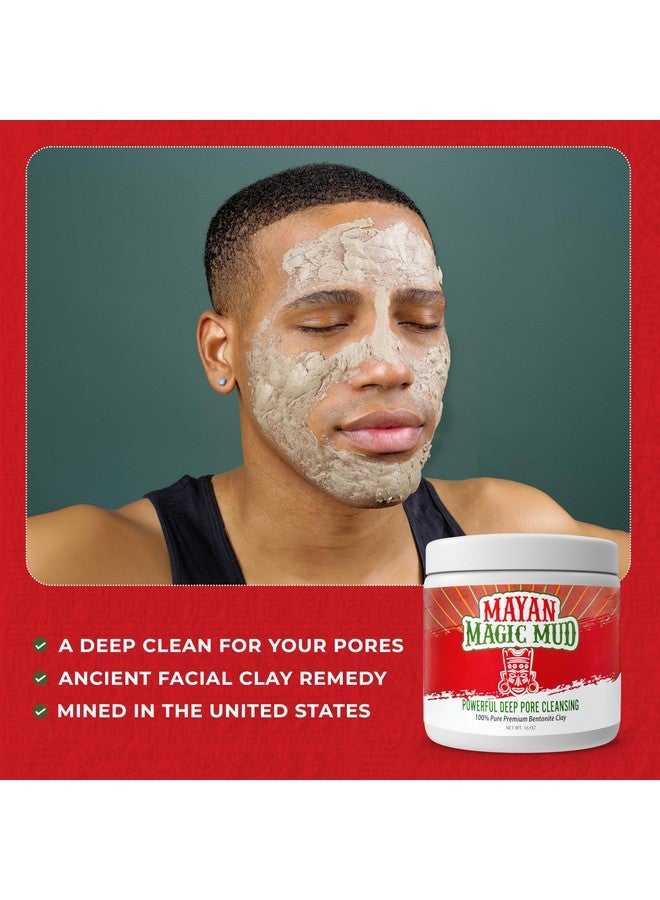 MAYAN MAGIC MUD Powerful Deep Pore Cleansing Sodium Bentonite Clay Natural Face Mask Peel For Men And Women Usa Made Full Facial Skin Care Spa Level Beauty Products That Cleanse Skin 16 Oz - Image 5