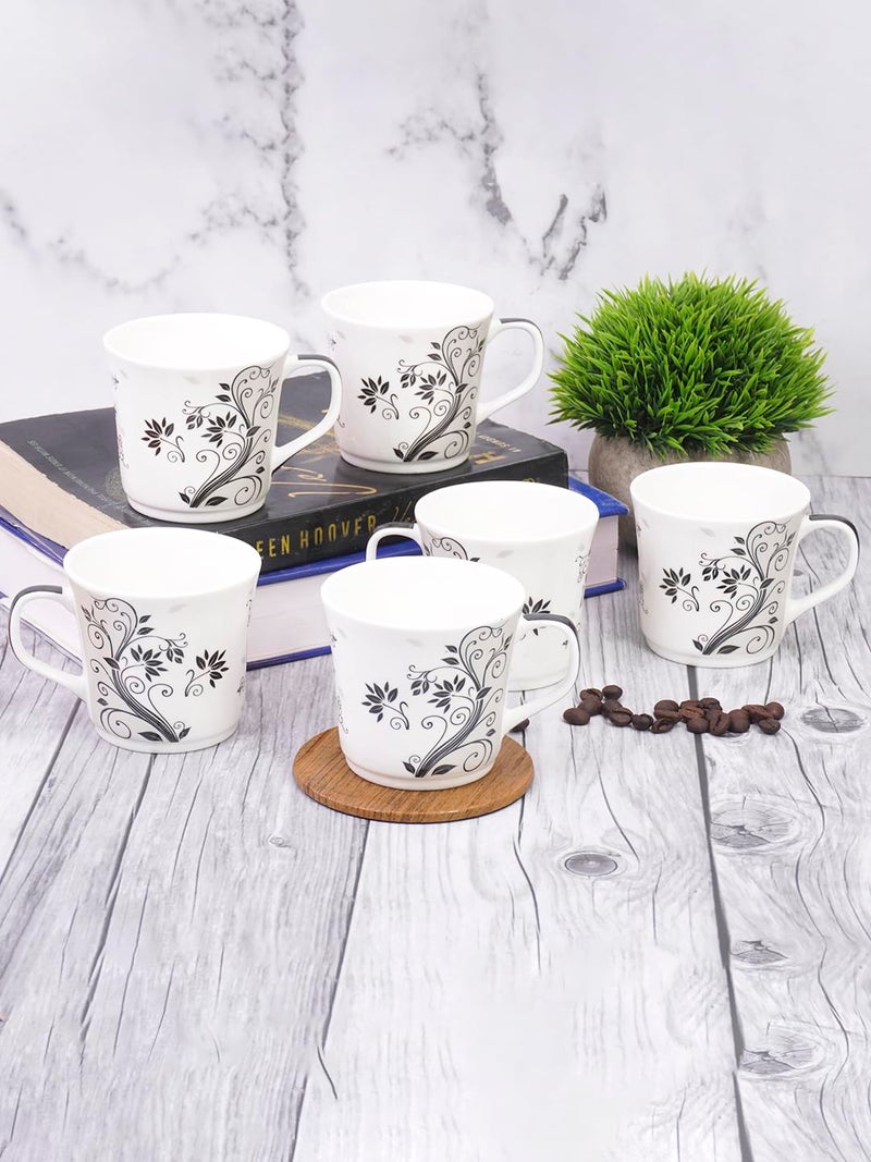 UPC U.P.C. Cup Set of 6 for Tea, Ceramic Tea Cups Set of 6, Microwave Safe Cup, Dishwasher Safe Cups, Bone-Ash Free Coffee Cups Set-150ml. - Image 2