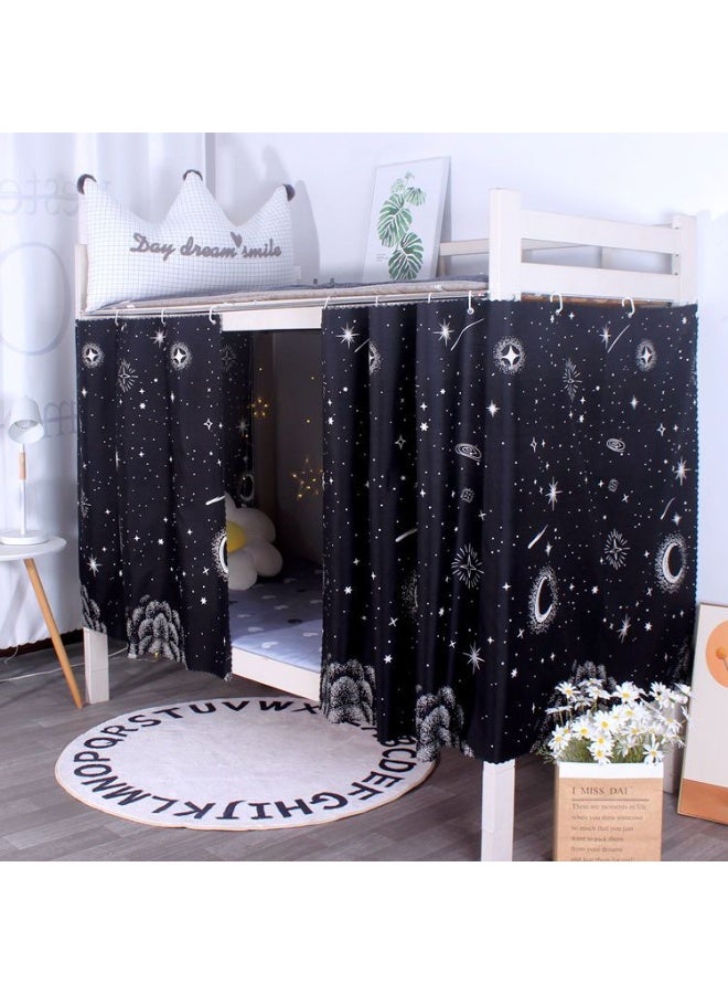 FASHION HOME 2PCS Bunk Bed Curtain Single Sleeper Canopy Blackout Cloth Shading Bedding Junior Students College Home Drapery - Image 3