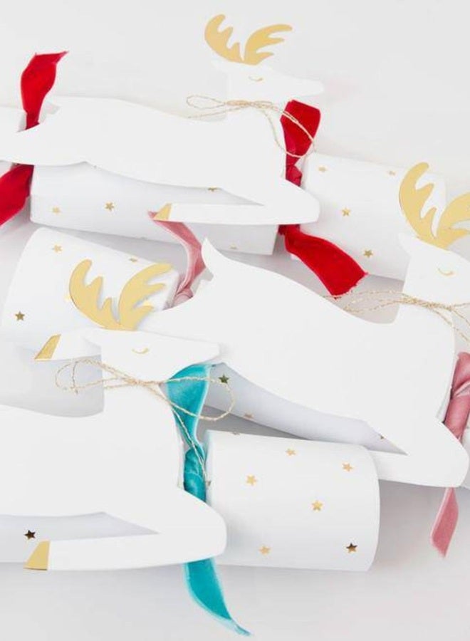 Meri Meri Leaping Reindeer Medium Crackers  - Image 3