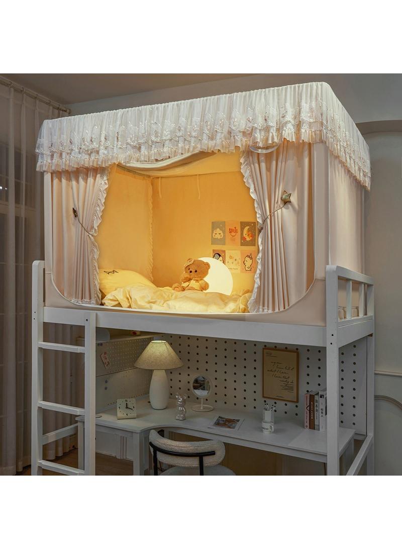 Bluejw Bed Canopy Tents Curtain Blackout Curtain Single Bed Tent Curtain Student Shading Cloth Bed Canopy Mosquito Net Student Sleep Privacy Protection - Image 1