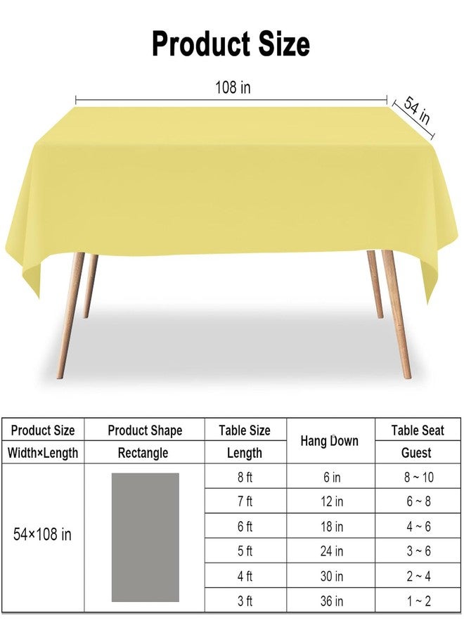 CINSOEN 4 Pack Pastel Color Tablecloths Assorted Color Table Cloth Rectangle Disposable Plastic Table Covers for Parties Baby Shower Wedding Birthday Spring Easter Summer Party, Blue Pink Purple Yellow - Image 4