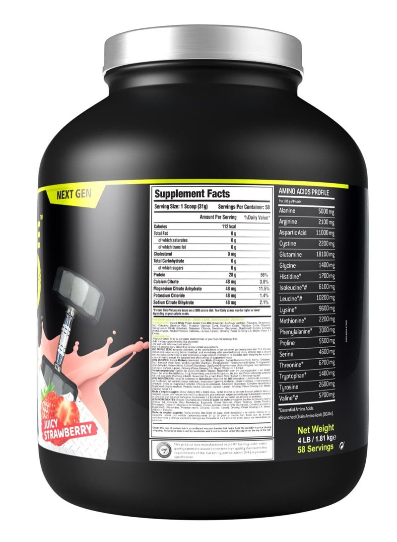 Laperva Iso Triple Zero Next Generation Whey Protein, Juicy Strawberry, 4 LB + Any AN whey Advanced Protein 132g - Image 5