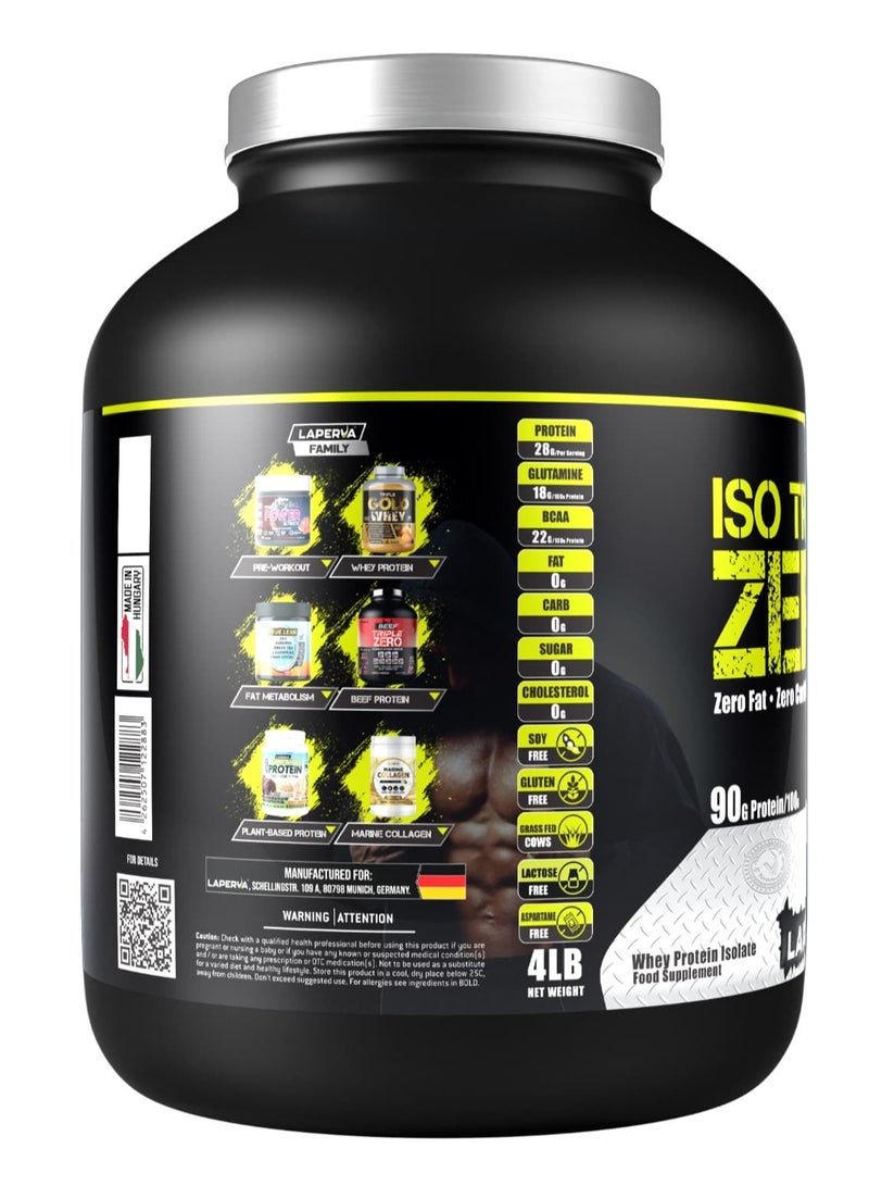 Laperva Iso Triple Zero Next Generation Whey Protein, Juicy Strawberry, 4 LB + Any AN whey Advanced Protein 132g - Image 4
