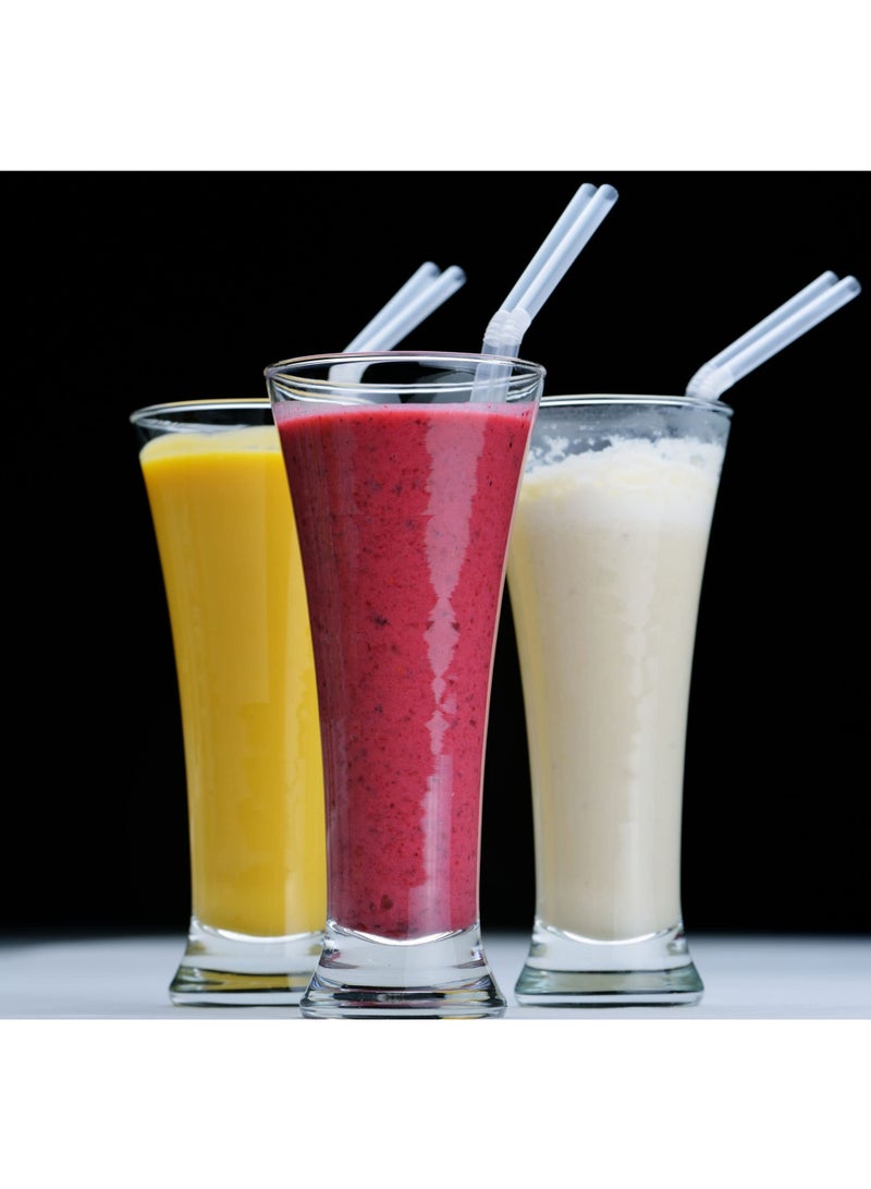 SYOSI 100 عبوة من القش البلاستيكي القابل للاستخدام مرة واحدة، قش شفاف ومرن للشرب 177 × 6 مم قش بلاستيكي مرن - Image 5