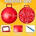 Lewtemi 2 Pcs 29 Inch Big Bouncing Ball with Handle Jumping Hopper Bouncy Ball for Adults Exercise and Air Pump for Outdoor Sports GameRed Blue - Image 4