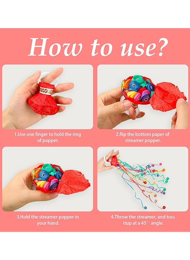 Depend 5PCS Colorful Hand Throw Confetti Poppers (Multi-Color), Easy To Clean, Can Create A Romantic And Happy Atmosphere, Wedding Toss For Engagement Party Favors Shows Supplies - Image 4