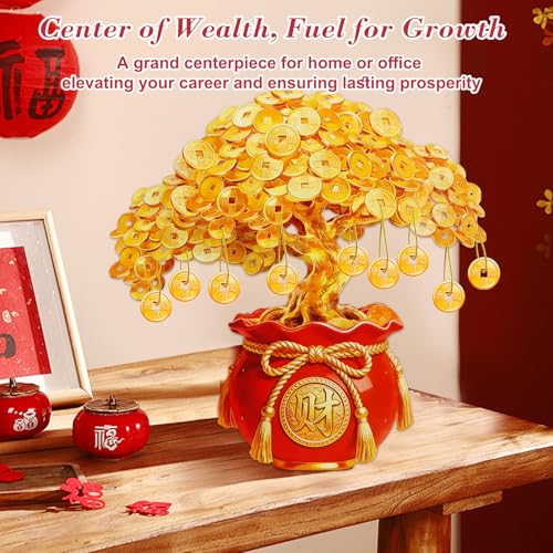 WhatSign Chinese New Year Card, 3D Pop Up Fengshui Money Tree Decoration for Prosperity – Large Handmade Lunar New Year Gifts, Ideal Home Décor for Table, Desk, Office 2026 Year of The Horse - Image 2