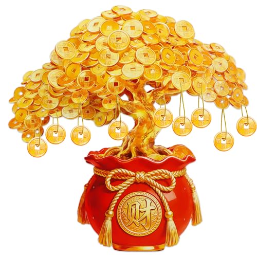 WhatSign Chinese New Year Card, 3D Pop Up Fengshui Money Tree Decoration for Prosperity – Large Handmade Lunar New Year Gifts, Ideal Home Décor for Table, Desk, Office 2026 Year of The Horse - Image 1