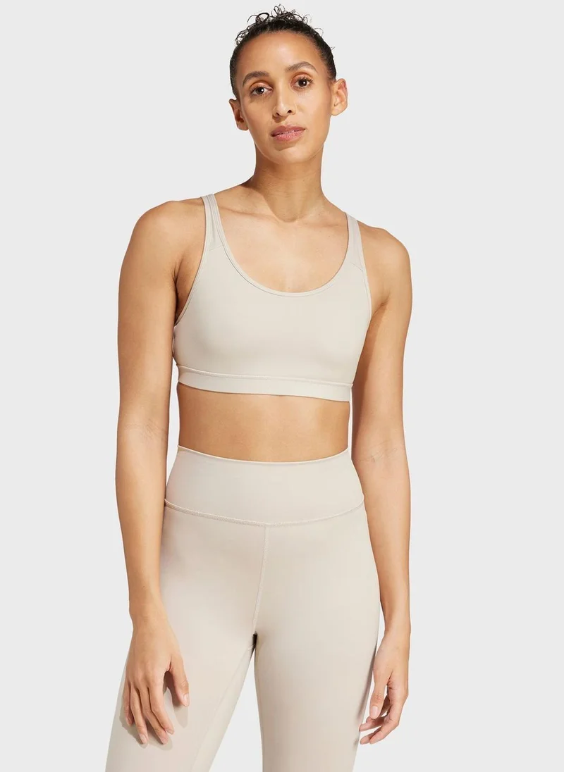 adidas Originals adidas All Me Ess Ms Beige Training Bra 2XSB