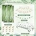 Fantspati Sage Green Birthday Decorations for Women Girls Beige Gold Green Balloons Birthday Sash Crown Tablecloth Happy Birthday Banner Butterfly Cake Topper Olive Neutral Boho Bday Party Decorations - Image 4