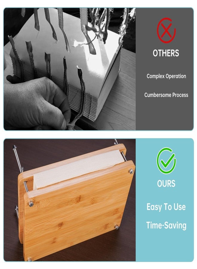 NiHome 35 PCS Book Press Binding Kit for Notebooks, Lesson Plans, Document Organization - Compact Bamboo Bookbinding Tools, Book Binding Supplies with Portable Handle for Beginners DIY - Image 4