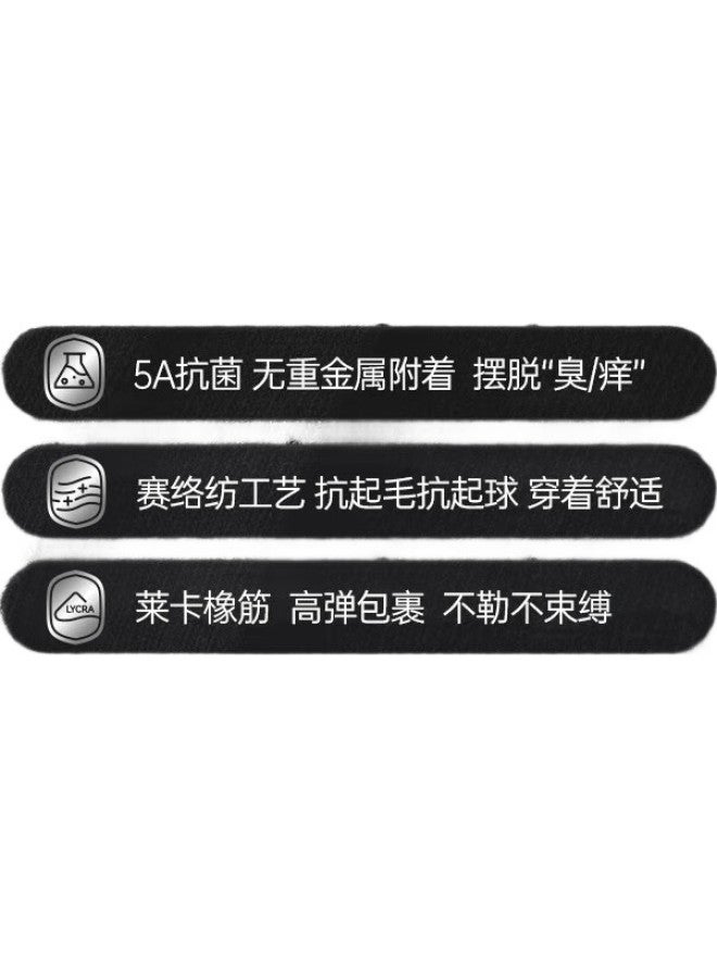 Jinxingji 100% Cotton Socks For Men, Pure Cotton Mid-Calf Socks, Spring And Summer Style, All-Cotton Antibacterial And Odor-Resistant Socks, Business Socks, Black Long Socks For Men - Image 1