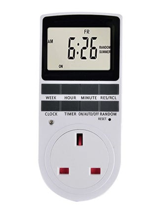 Digital Light Timer Plug, Outlet Timer Socket LCD Display 10 Programmable Switching Programs 24 Hours & 7 Days Energy Saving Timer Socket Plug-in Timer for Electrical Appliances