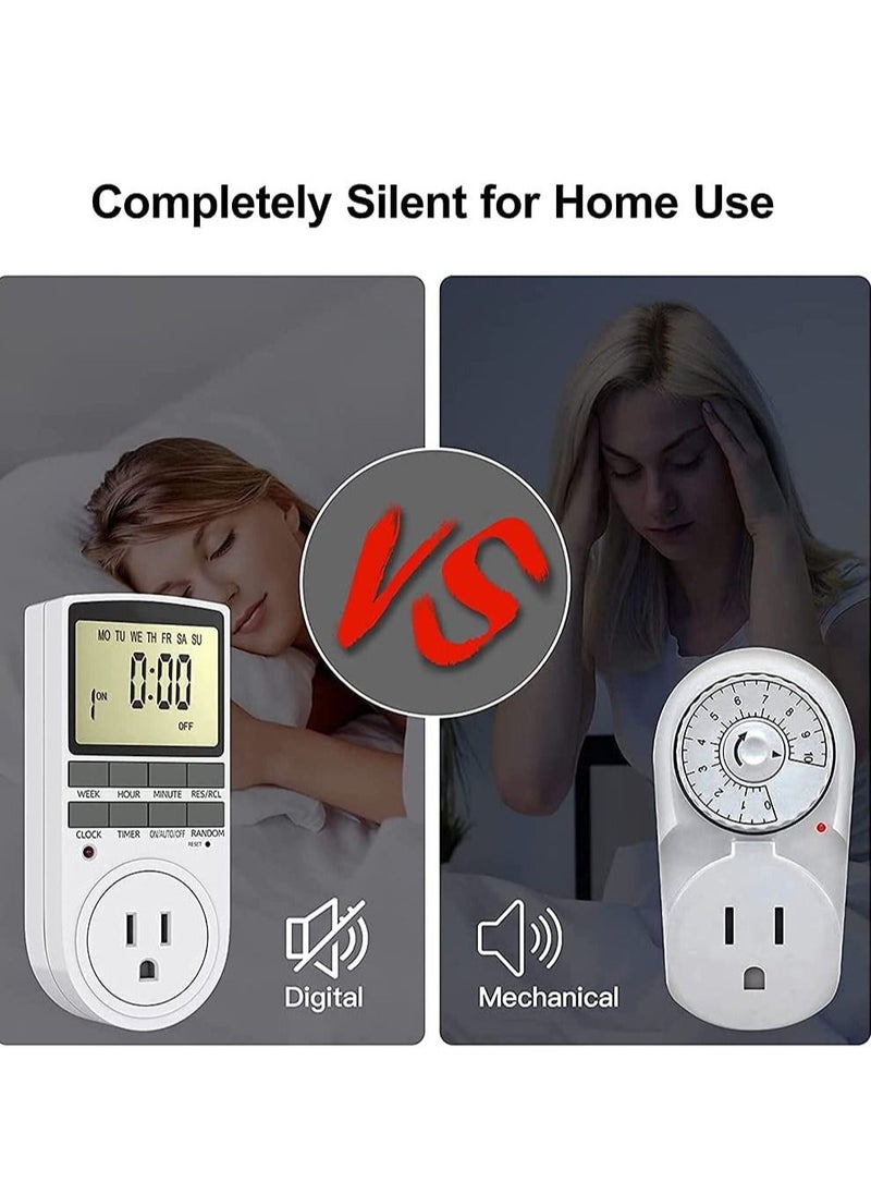 Generic - Digital Light Timer Plug, Outlet Timer Socket LCD Display 10 Programmable Switching Programs 24 Hours & 7 Days Energy Saving Timer Socket Plug-in Timer for Electrical Appliances - Image 1