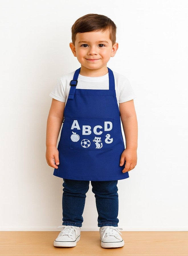 Tolexo® Waterproof Kids Apron with ABCD Text Print | Multipurpose for School, Baking, Cooking, Painting, Art & Birthday Theme Parties | Large Pocket | Suitable for Boys & Girls Age 3–6 Years - Image 1