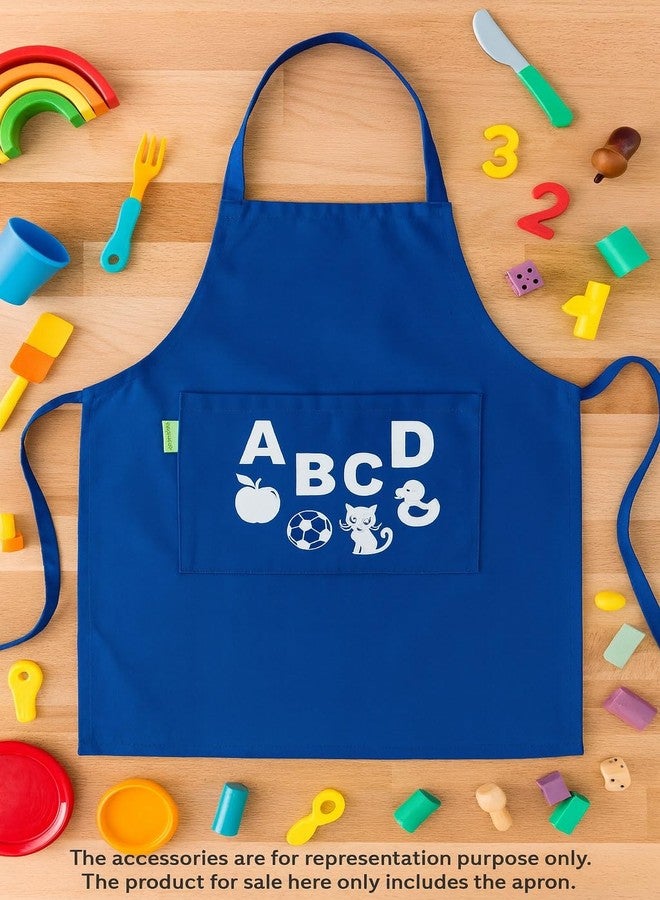 Tolexo® Waterproof Kids Apron with ABCD Text Print | Multipurpose for School, Baking, Cooking, Painting, Art & Birthday Theme Parties | Large Pocket | Suitable for Boys & Girls Age 3–6 Years - Image 3