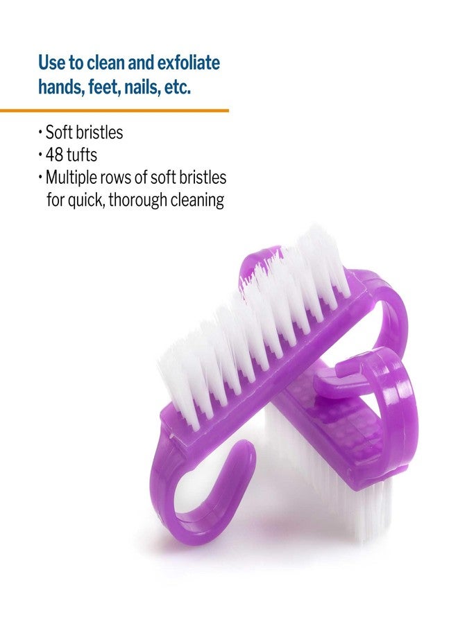 McKesson Nail Brush, Easy Grip Handle, Single Use/Disposable, Purple, 50 Count - Image 2