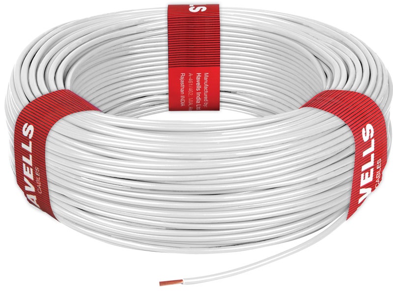 Havells LifeLine+ S3 | 1 sq.mm Copper Wire (90m-White)| Class 2 Conductor (100% Copper), Heat Resistant & Flame Retardant - Ideal for Domestic & Industrial Use (WHFFDNWA11X0) - Image 2