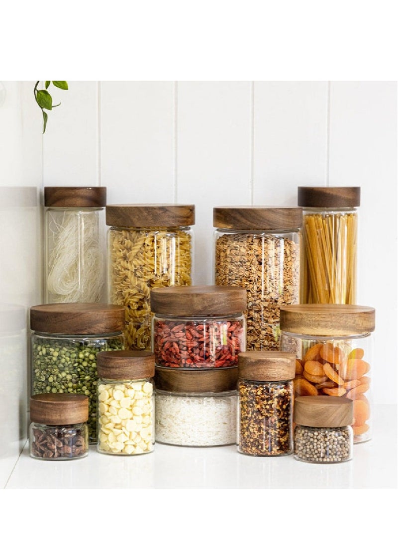 Little Storage Co برطمان زجاجي من خشب الأكاسيا بسعة 2 لتر من شركة ليتل ستوريج  - Image 2