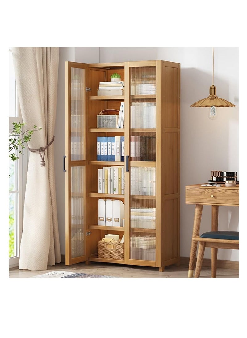 Kitchen Storage Cabinet Floor Standing Bookshelf Multilayer Storage Rack with Adjustable Shelf for Kitchen Utensils Microwave Pot and Pan (190 * 60cm) - Image 1