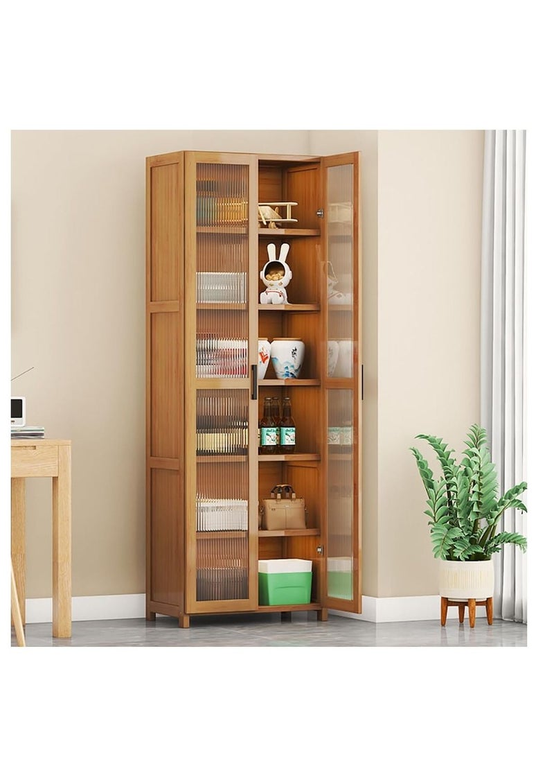 Kitchen Storage Cabinet Floor Standing Bookshelf Multilayer Storage Rack with Adjustable Shelf for Kitchen Utensils Microwave Pot and Pan (190 * 60cm) - Image 3