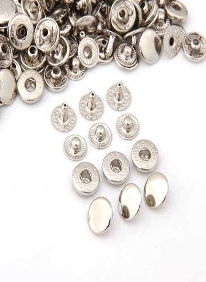 GBSTORE 50 Set Metal Snap Fastener Leather Rapid Rivet Button Sewing 10mm Silvery - Image 4