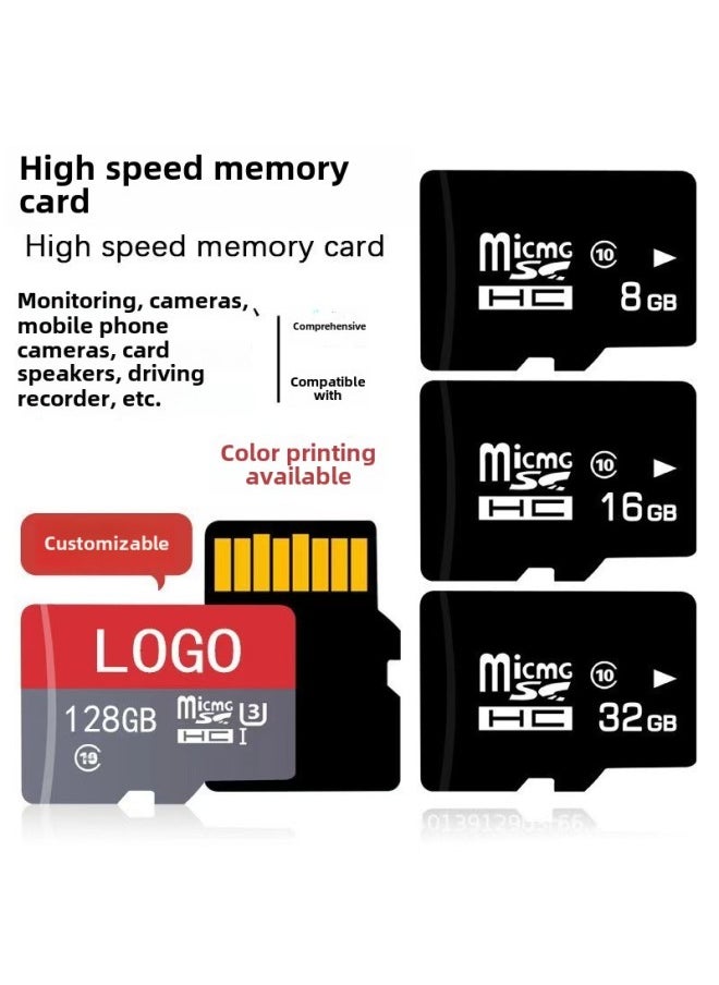 Direct Supply 8GB Memory Card 16GBTF Card 32GB Mobile Phone 128g Camera 64g Monitoring Driving Recorder 4g-Capacity:64GB High-speed C10-U3 Fixed Version  - Image 1