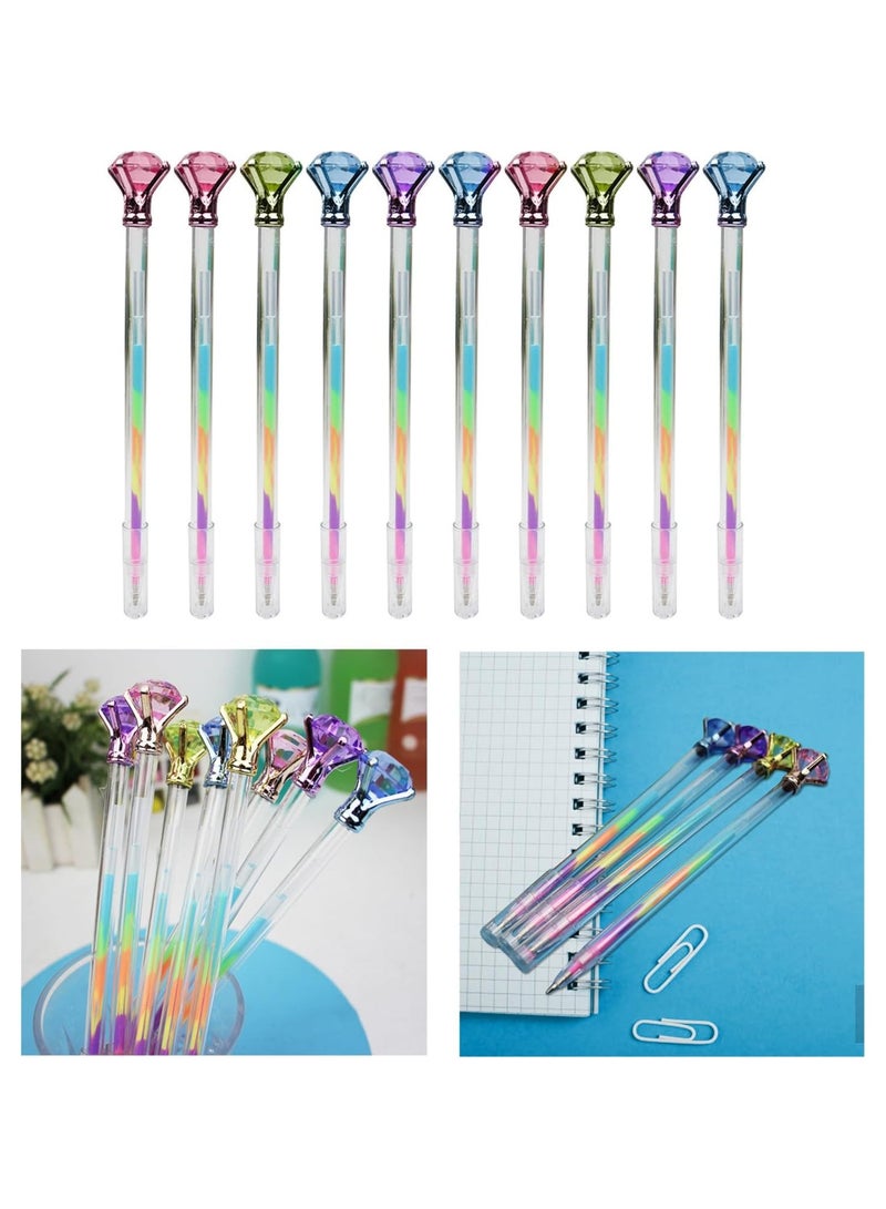 Generic Rainbow Diamond Pens, Colorful Gel Pens, Multicolor Pen, 1 Pack  - Image 1