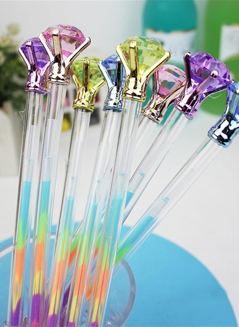 Generic Rainbow Diamond Pens, Colorful Gel Pens, Multicolor Pen, 1 Pack  - Image 4